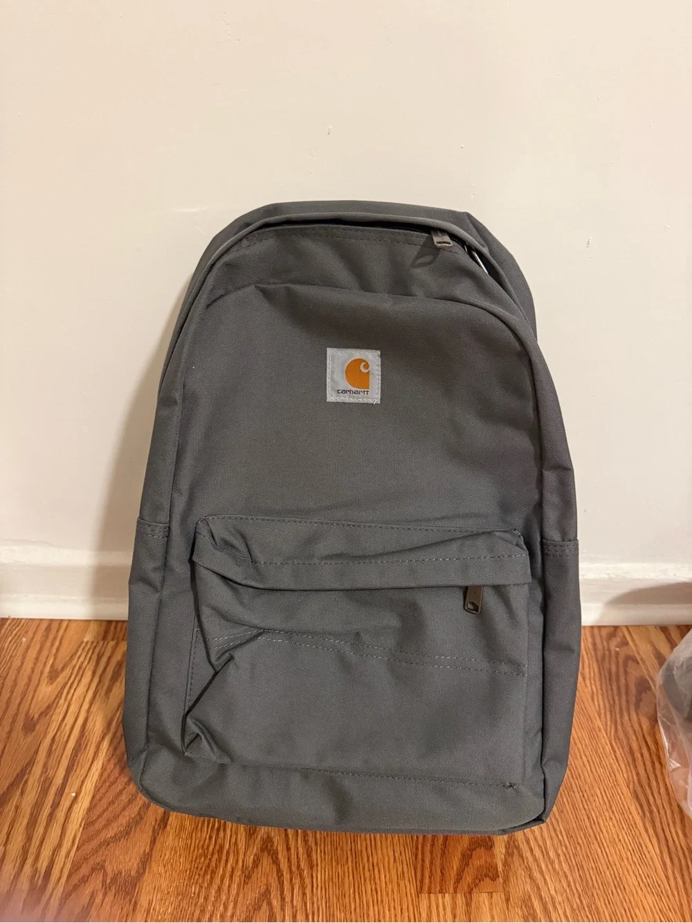 Carhartt Gray Backpack with Front Zip Pocket